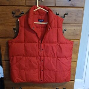 Lands' End Vibrant Red Quilted Vest Size 2x(20w-22w)